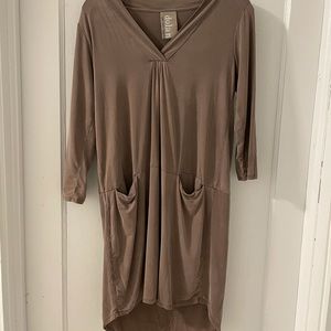 SOFTEST Anthropologie Tunic Dress in Brownish-Gray